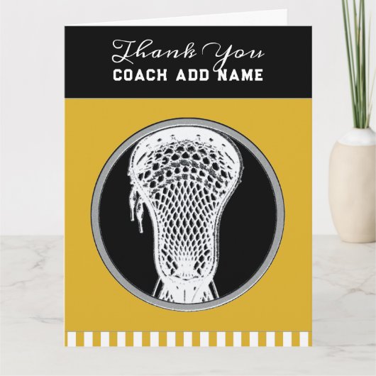 Lacrosse-Trainer Danke Karte (Vorderseite)