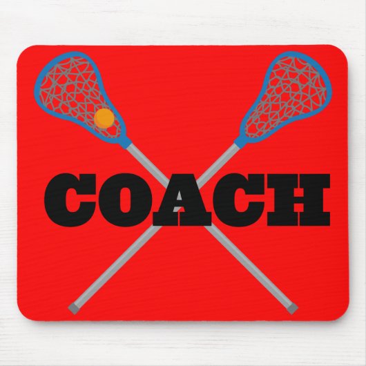 Lacrosse-Trainer-Geschenk-Idee Mousepad (Vorne)