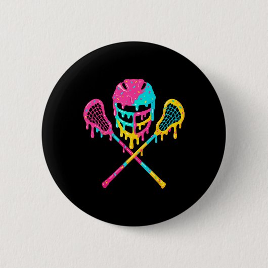 Lacrosse Tropfen Lax Helm Eisklammern Button (Vorderseite)
