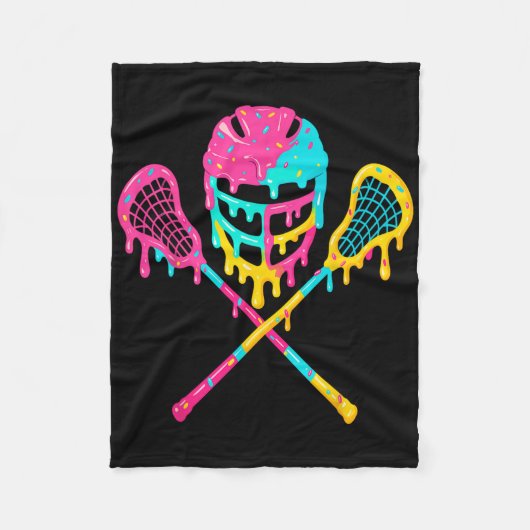 Lacrosse Tropfen Lax Helm Eisklammern Fleecedecke (Vorderseite)