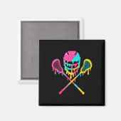 Lacrosse Tropfen Lax Helm Eisklammern Magnet (Vorderseite/Rückseite)