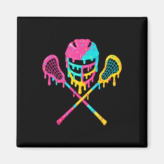 Lacrosse Tropfen Lax Helm Eisklammern Magnet (Vorne)