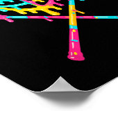 Lacrosse Tropfen Lax Helm Eisklammern Poster (Ecke)