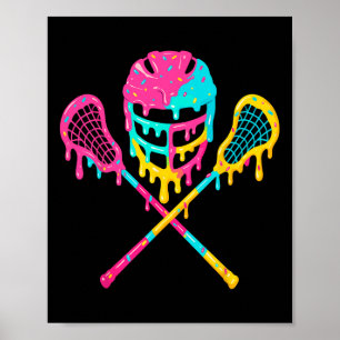 Lacrosse Tropfen Lax Helm Eisklammern Poster