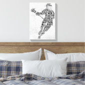 Lacrosse Typografie Design Leinwanddruck (Insitu (Schlafzimmer))