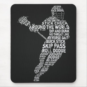 Lacrosse Typografie Design Mousepad