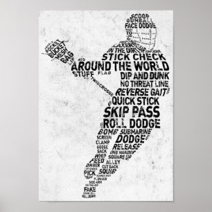 Lacrosse Typografie Design Poster