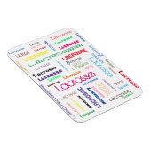 Lacrosse Typografy Flexible Foto Magnet (Rechte Seite)