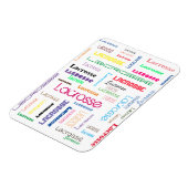 Lacrosse Typografy Flexible Foto Magnet (Linke Seite)