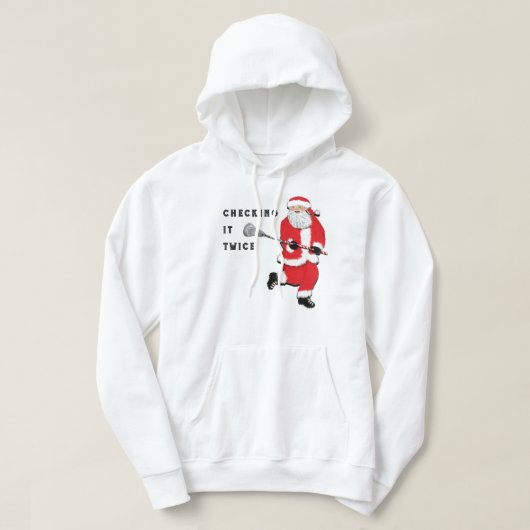 Lacrosse überprüft es zweimal hoodie (Design vorne)