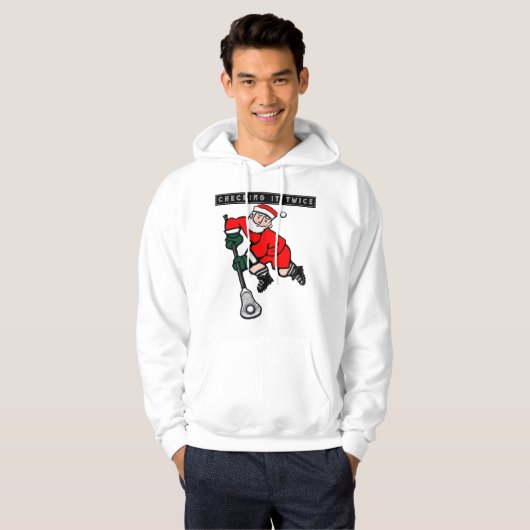 Lacrosse überprüft es zweimal im T - Shirt Hoodie (Vorne ganz)