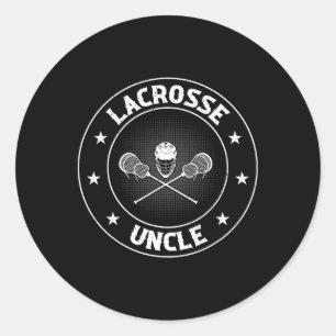 Lacrosse Uncle - Lacrosse Player Uncle Lacrosse Pl Runder Aufkleber