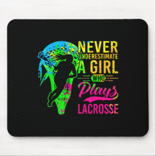 Lacrosse unterschätzt nie ein Mädchen, das Lacr sp Mousepad