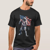 Lacrosse US Flag Lacrosse Player Helmet sticks men T-Shirt (Vorderseite)
