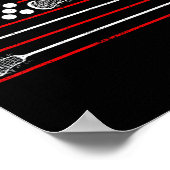 Lacrosse US-Flaggenlax Poster (Ecke)