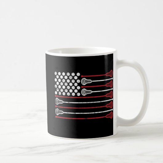 Lacrosse USA Flag Lax Kaffeetasse (Rechts)