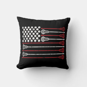Lacrosse USA Flag Lax Kissen
