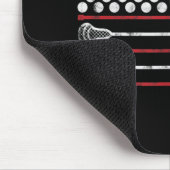 Lacrosse USA Flag Lax Mousepad (Ecke)