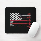 Lacrosse USA Flag Lax Mousepad (Mit Mouse)
