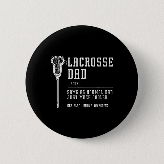 Lacrosse-Vater Daddy-Zitat Definition Männer Vinta Button (Vorderseite)