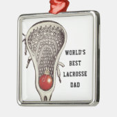 Lacrosse Vater Gift Metal Ornament (Links)