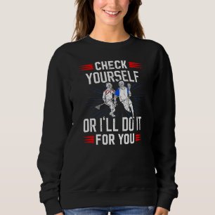 Lacrosse Vater Men Boys Karo selber spielen oder i Sweatshirt