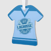 Lacrosse Vater Name & Nummer Jersey Ornament (Vorderseite)