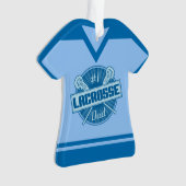 Lacrosse Vater Name & Nummer Jersey Ornament (Vorderseite)