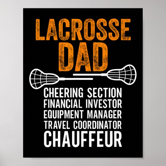 Lacrosse Vater Player Chevabteilung Funny Father' Poster (Vorne)