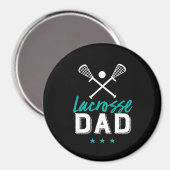 Lacrosse Vater Proud Vater des Sportspielers Kind Magnet (Vorderseite/Rückseite)