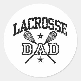 Lacrosse Vater Runder Aufkleber