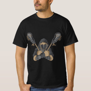 Lacrosse Vintag Retro Lacrosse Stick Illustration T-Shirt