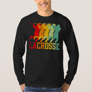 Lacrosse Vintag Retro Lacrosse Stick Sun T-Shirt