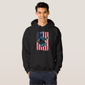 Lacrosse Vintage American Flag Helmet And Sticks Hoodie (Vorne ganz)