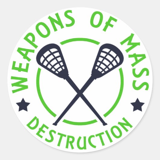 Lacrosse Weapons of Destruction Aufkleber (Vorderseite)