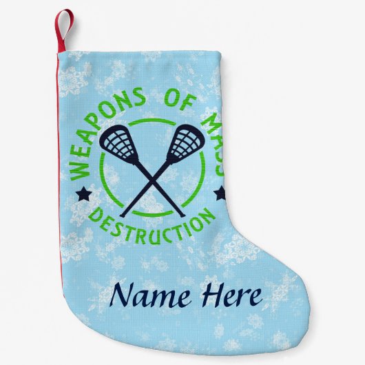 Lacrosse Weapons of Destruruction Christmas Strump Kleiner Weihnachtsstrumpf (Vorderseite)