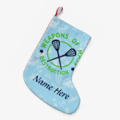 Lacrosse Weapons of Destruruction Christmas Strump Kleiner Weihnachtsstrumpf (Vorderansicht (hängend))