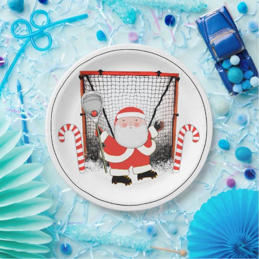Lacrosse Weihnachtsfeier Pappteller (Party)