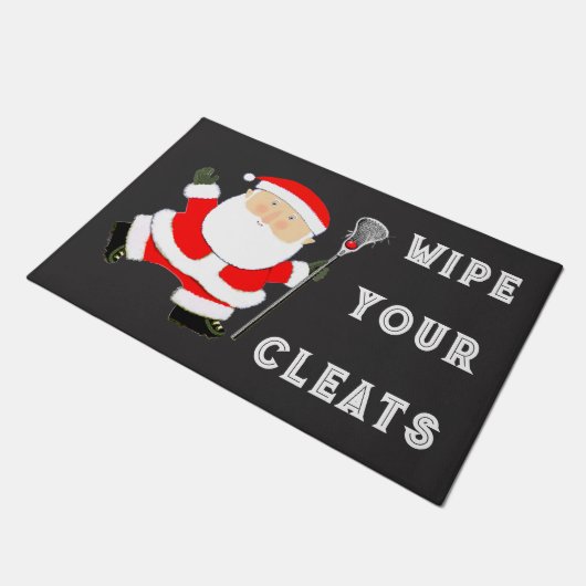 Lacrosse Weihnachtsfeiertag Fußmatte (Schrägansicht)