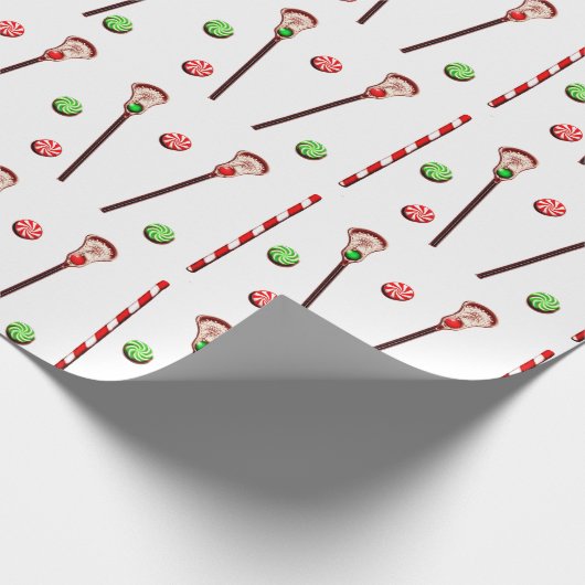 Lacrosse Weihnachtsfeiertag Geschenkpapier (Ecke)