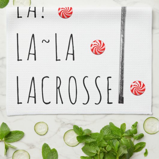 Lacrosse Weihnachtsfeiertag Geschirrtuch (Gefaltet)