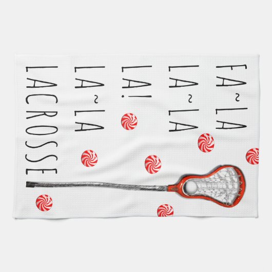 Lacrosse Weihnachtsfeiertag Geschirrtuch (Horizontal)