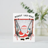 Lacrosse Weihnachtsfeiertag Postkarte (Stehend Vorderseite)