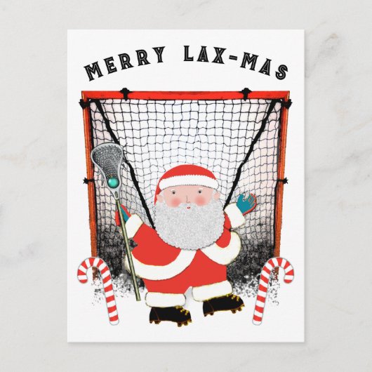 Lacrosse Weihnachtsfeiertag Postkarte (Vorderseite)