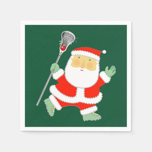Lacrosse Weihnachtsfeiertag Serviette (Vorderseite)