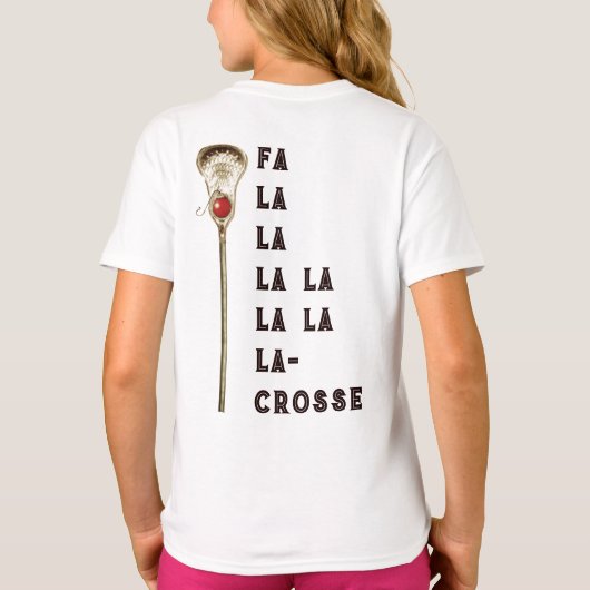 Lacrosse Weihnachtsfeiertag T-Shirt (Rückseite)