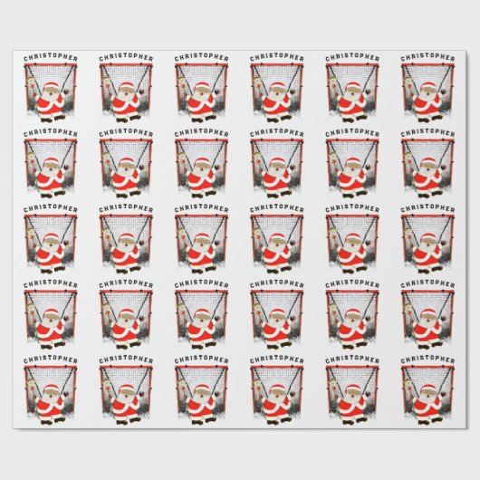 Lacrosse Weihnachtsgeschenk Geschenkpapier (Flach)