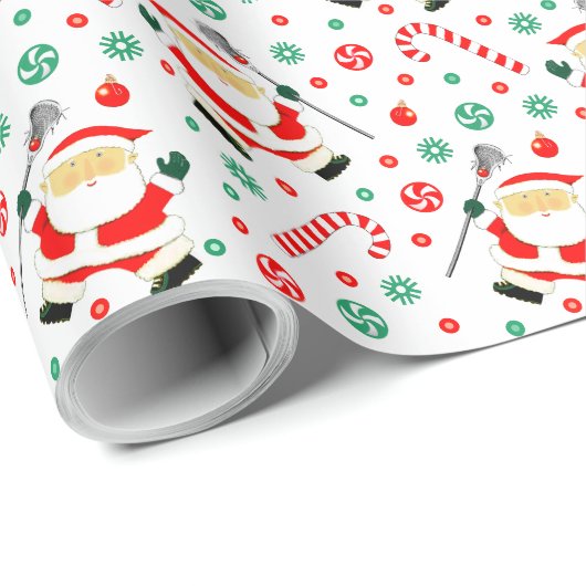 Lacrosse-Weihnachtsgeschenk Geschenkpapier (Rolleneckpunkt)