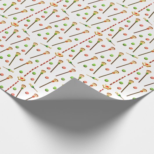 Lacrosse Weihnachtsgeschenk Geschenkpapier (Ecke)