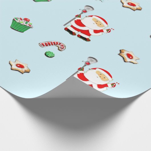 Lacrosse Weihnachtsgeschenk Geschenkpapier (Ecke)